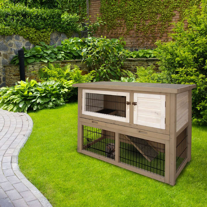 DUVO+ Kaninchenstall Woodland Cotton Cottage